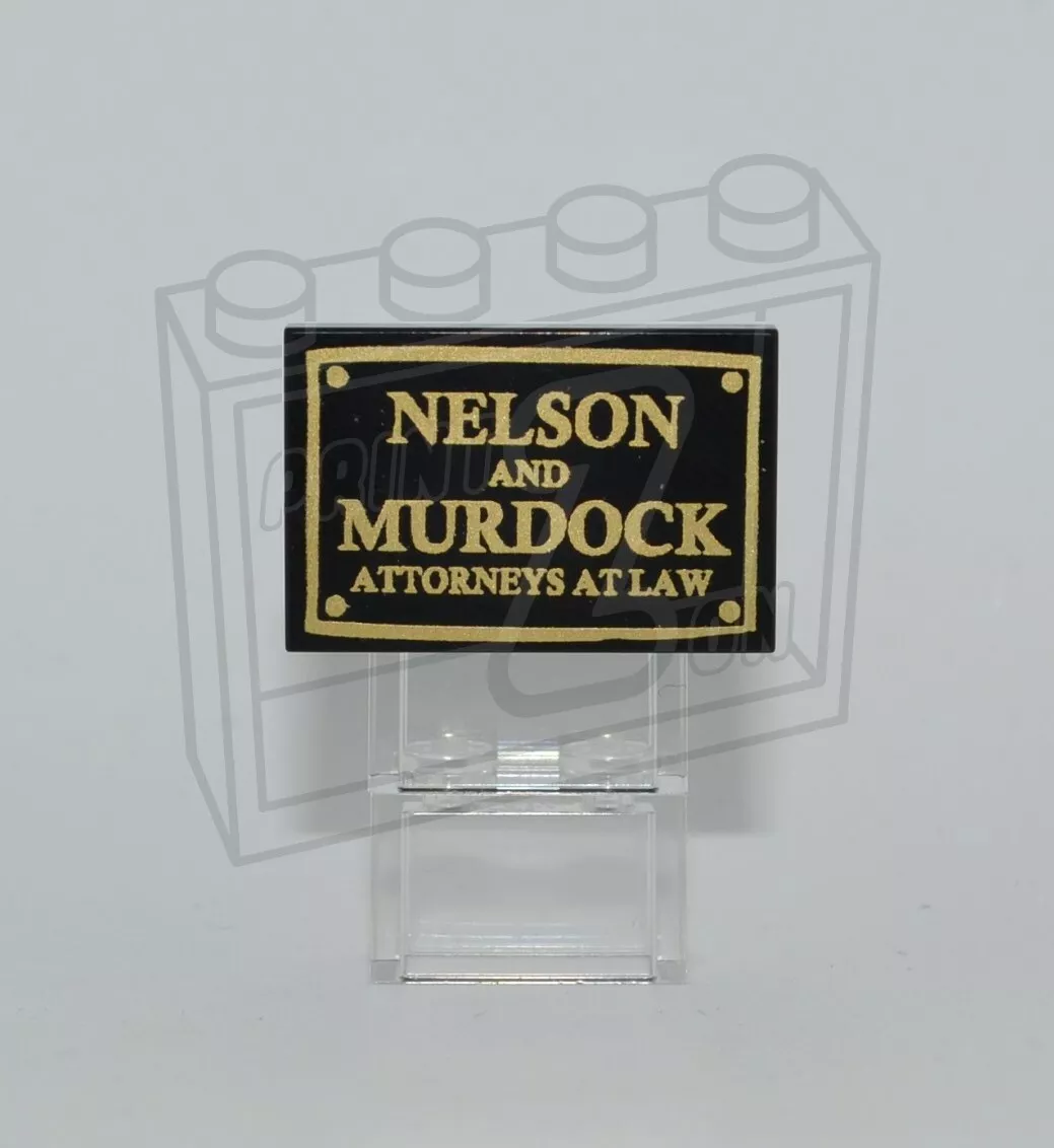 LEGO NELSON MURDOCK Custom PAD PRINTED TILE Super Heroes Marvel