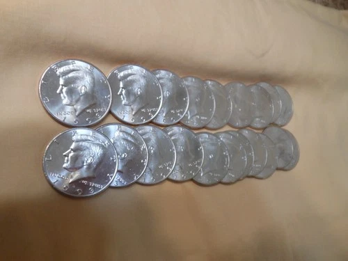1993 D BU Kennedy Half Dollars Roll 20 Beautiful Coins! Free S&H