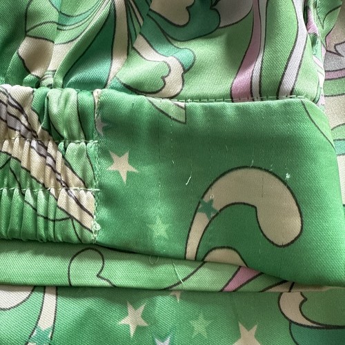 House Of Harlow 1960 Wide Leg Green/Pink Pants Retro Star Paisley Women’s M - Picture 8 of 11