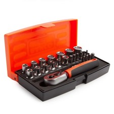 Bahco Métrique 0.6cm Carré Drive Bit Et Prise Ensemble 25 Pièce À Rangement Étui