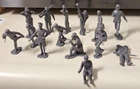 54mm Marx Original 14pc German Dark Gray - Battleground Figures VGC