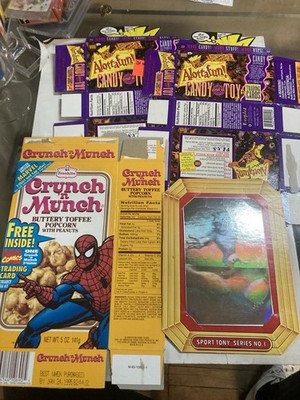 4 Box Cards Candy, Cereal  Crunch & Munch Tony Tiger Holo 2 Alottafun 1980s- 90s