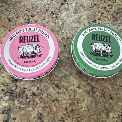 Reuzel Pink & Green Heavy Medium Grease Pomade 3.38 oz