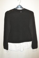 River Island women's black and white mock two layer jumper UK size 12