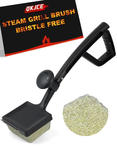 Grill Brush Bristle Free, Steam Grill Cleaner with Scraper for Outdoor Grill,...