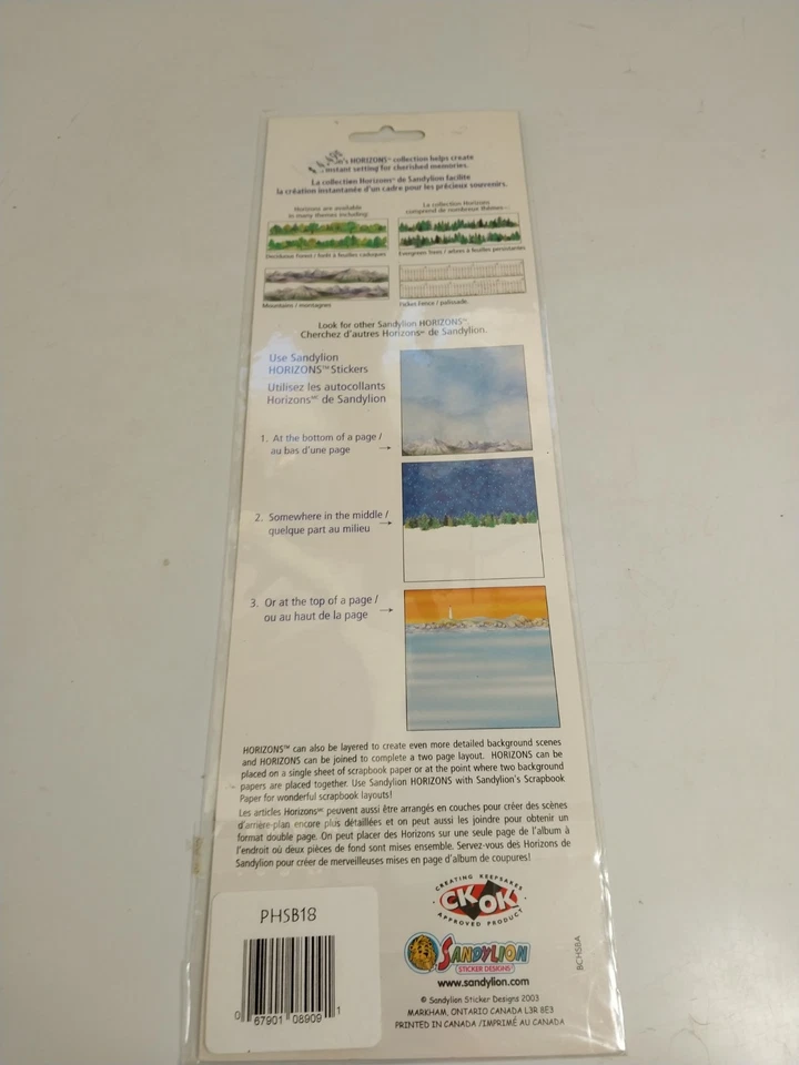 Наклейки на границу для скрапбукинга Sandylion Horizons Audience бескислотные 12 дюймов PHSB18 новые нераспакованные - Изображение 4 из 4