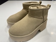 UGG Women  s Classic Ultra Mini New Heights In Mustard Seed Size 8 US MSRP 170