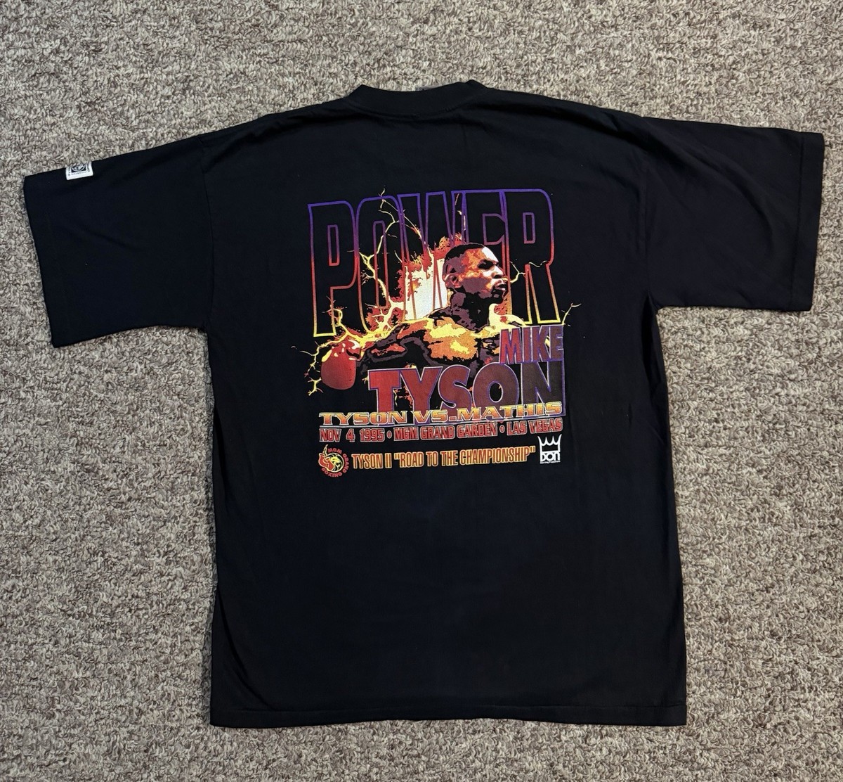 Vintage Mike Tyson Vs Buster Mathis Tee 95' MGM Grand Men's Size