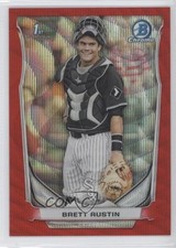 2014 Bowman Draft Chrome Red Wave Refractor 6/25 Brett Austin #CDP104 3g3