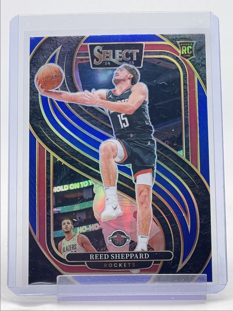 REED SHEPPARD 2024-25 SELECT PREMIER LEVEL ROOKIE BLUE PRIZM RC Q5722