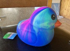 Sunny Days Jumbo Rubber Duck Rainbow Squishy Stress/Sensory Toy New W/Tags