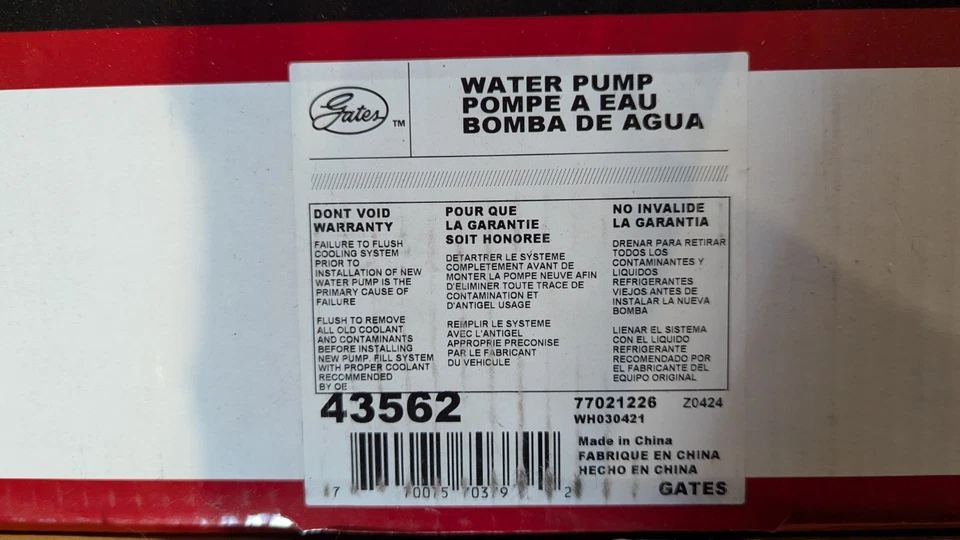 Bomba de agua 43562 puertas nueva para Jeep Grand Cherokee Dodge Durango Chrysler 300 Foto 2 de 2
