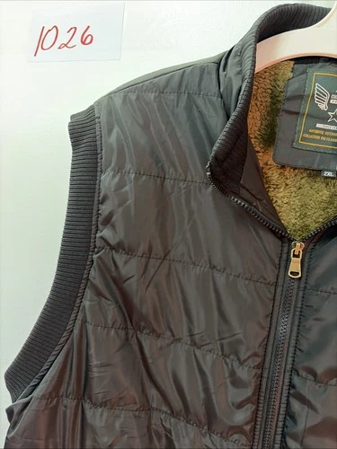 Authentic Cool Choice Mens 2XL Black Full Zip OutdoorPuffer Vest Sherpa Lined image 7