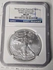 2014 S SILVER EAGLE NGC MS69 San Francisco Early Release MS69