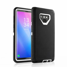 Phone Case Hybrid Shockproof Defender Cover For Samsung Galaxy Note 9 BlackWhite