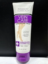 Advanced Clinicals Vein Care Leg Cream Varicose Veins Spider Veins Collagen NEW