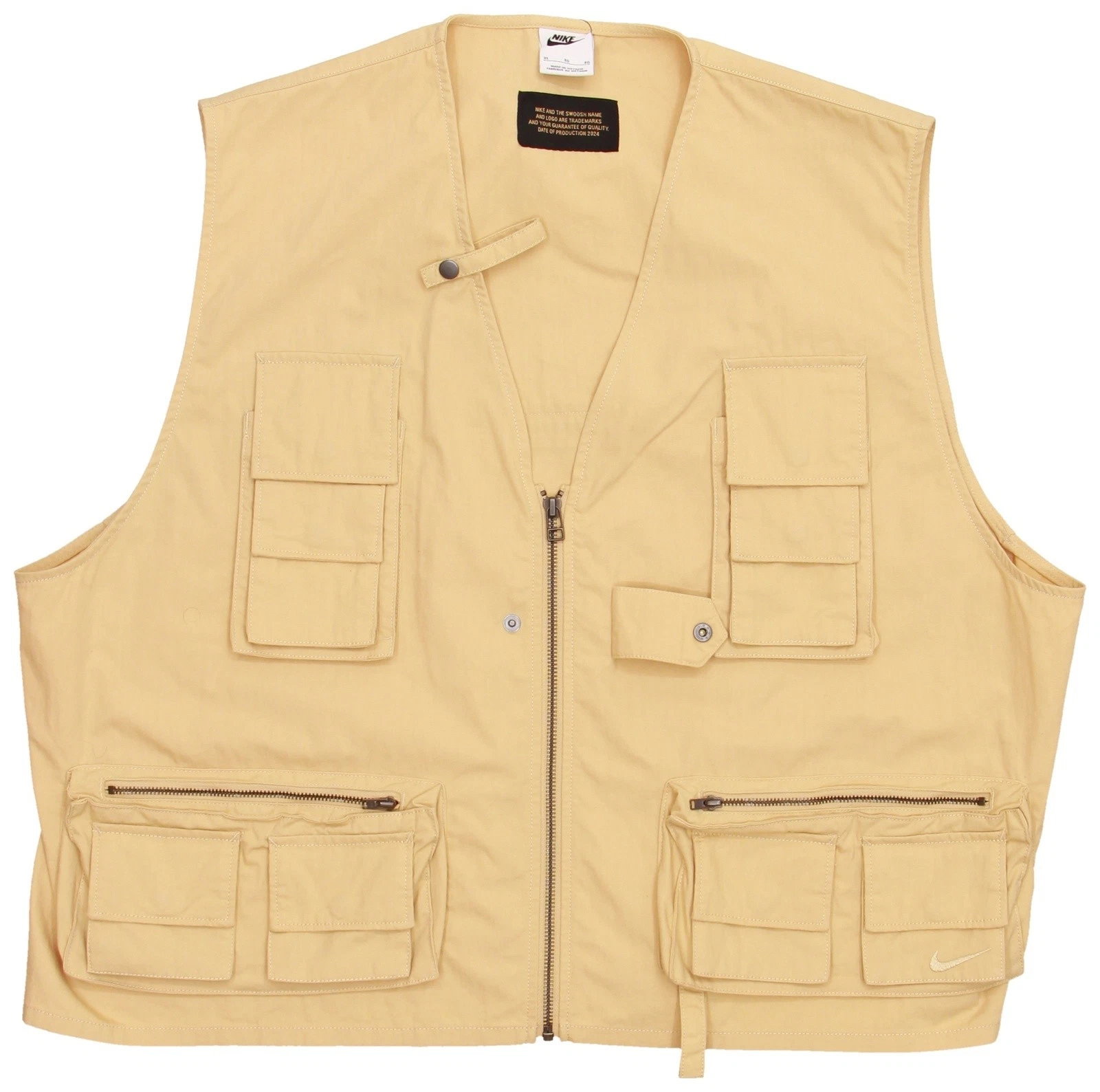 Nike Life Utility Vest - Sesame Yellow - Mens Workwear Fishing Style