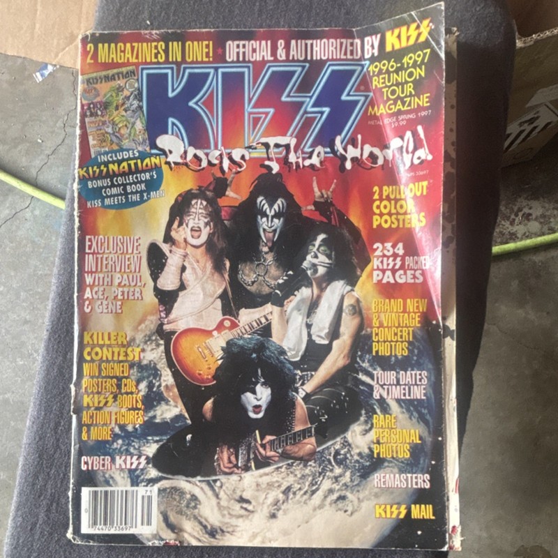 KISS Reunion Tour Magazine June 1997 Metal Edge Illustrated Poster