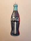 Vintage Coca-Cola Bottle Thermometer Metal Sign 30” Coke Soda Wall Decor