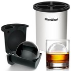 Clear Ice Cube Maker 2.5 Inch Stainless Steel Crystal Large Ball Silicone Mold