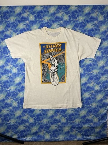 Marvel Silver Surfer T-Shirt Size Large Single 1980s vintage concert t-shirt, vintage, size L, single stitch, B+ condition