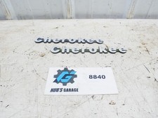 74-83 Jeep Fsj Amc Cherokee Front Fender Cherokee Emblems Pair