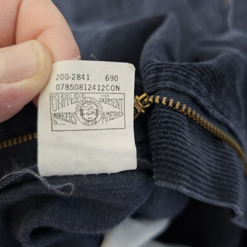 Vintage 70s Lee Riders Blue Corduroy Pants Mens Straight UNION Made USA 35x32 - Picture 11 of 15