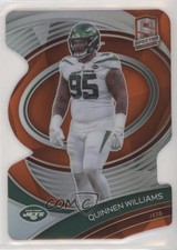 2021 Panini Spectra Neon Orange Prizm Die-Cut 5/10 Quinnen Williams #77 0nr3
