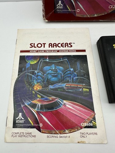 Slot Racers Atari 2600 1978 Complete Cartridge Box Manual CIB Cleaned Tested - Picture 2 of 15