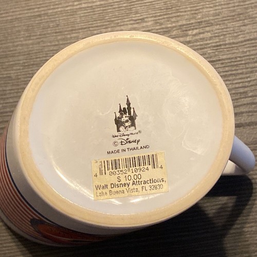Disney Cruise Line Slanted Smoke Stack Coffee Mug Stripes Inaugural 1998 - Picture 9 of 10