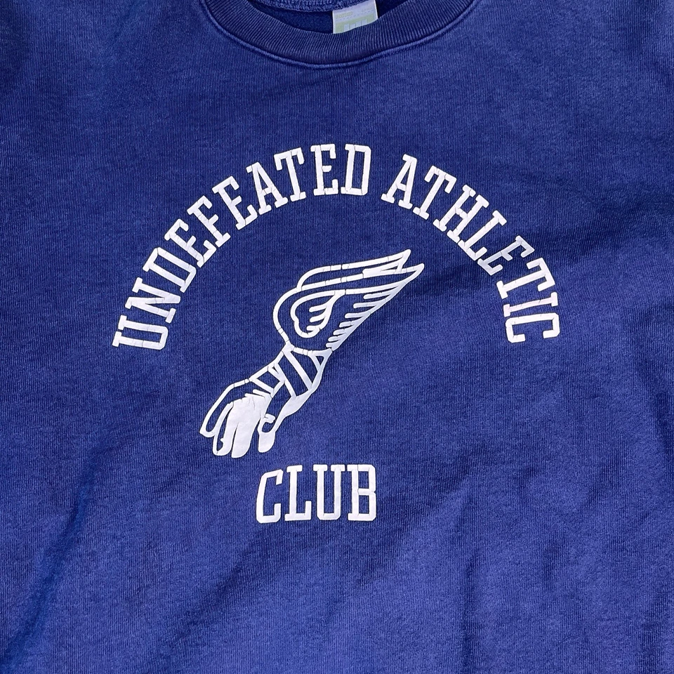 Undefeated Men’s XL Athletic Club Pullover Heavy Sweatshirt Blue Crew Neck - Image 2 of 4