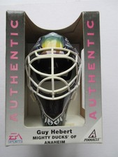 PINNACLE EA SPORTS MINI GOALIE MASK Guy Hebert Anaheim Mighty Ducks NHL Hockey