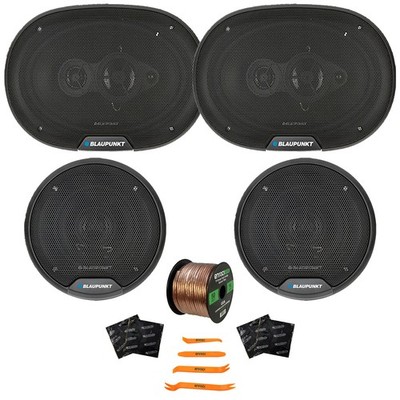 2x Blaupunkt BPS-E694 6x9'' 70W 4-Way Car Speakers, 2x 6'' 40W Speakers w/Wire