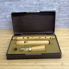 Vintage Moeck Tuju Wood Recorder Flute 3-piece Made in Germany 242 Barock
