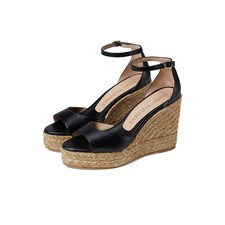 Stuart Weitzman Nudistcurve Espadrille Wedge Black 1 Women's 7 B