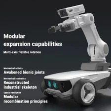 Modular AI Robot with Dual-Mode Gripper/Cargo System, Programmable Arm & FPV Cam