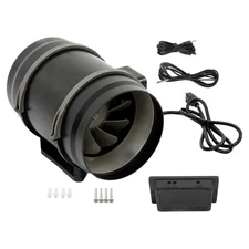 8 Inch Inline Duct Fan HVAC Exhaust Blower Kit 807CFM EC Variable Speed Control