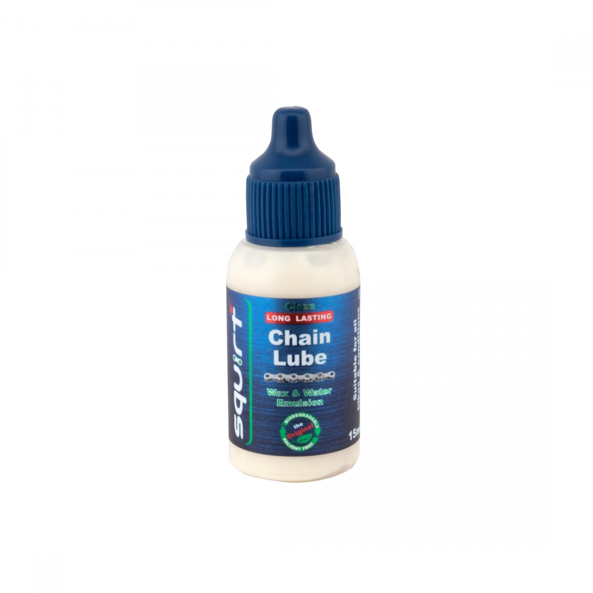 Squirt Dry Lube Squeeze Bottle - Biodegradable Wax-Based Chain Lubricant for