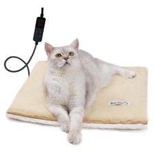 Cat Heating Pad, Cat Bed with Removable Cover Heated Cat Small-1 Pack Beige