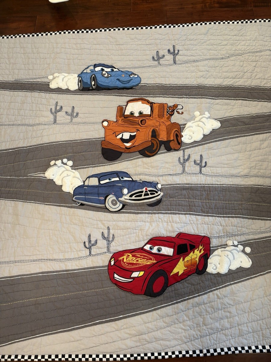 Pottery Barn Kids Disney Cars McQueen Full/Queen Quilt 86