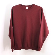 Hanes Ecosmart Men  s Adult XL Maroon Basic Fleece-Lined Pullover Sweatshirt