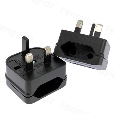 Europa EU 2 Pin auf UK 3 Pin Stecker Adapter Reise Buchse Konverter Netzstecker