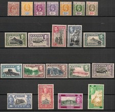 Ceylon Stamps 1903-1947 Collection Of 21 Stamps MNH/Mint Hinged