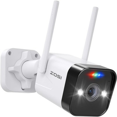 ZOSI 4MP Plug-in WiFi Camera Outdoor Spotlight Sound Alarm