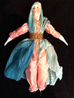 Vintage Harlequin doll with moveable porcelain hands, face, and legs.