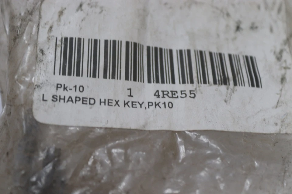 (10-Pk) L Shape Hex Key Plain 3/16" Tip x 4-1/2" x 15/16" 4RE55 - Image 3 of 3