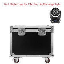 2in1 Flight Case for 19x15w/19x20w Led Wash Moving Head Light Stage Lighting