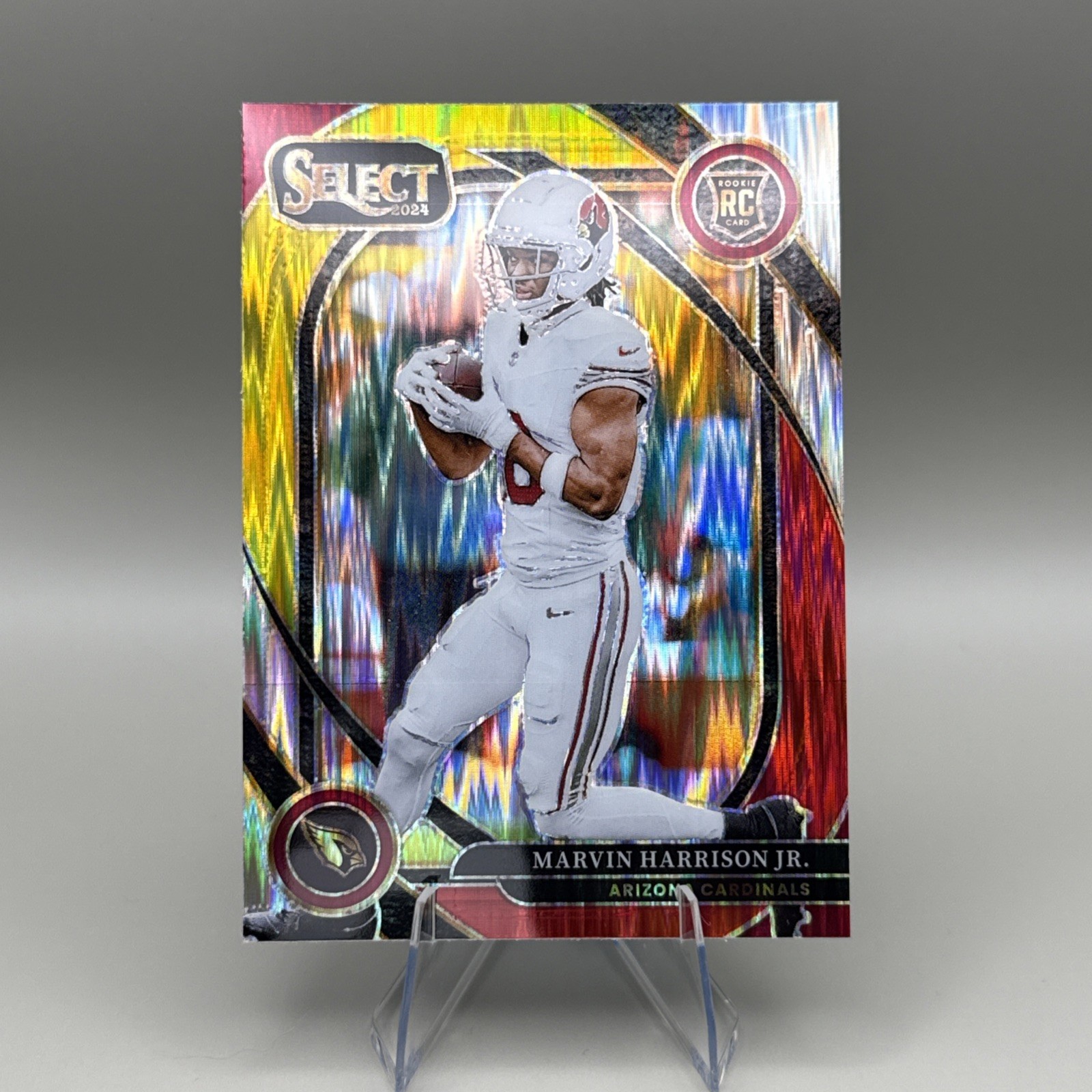 2024 Select - Club Level Marvin Harrison Jr. #219 Red & Yellow Shock Prizm (RC)