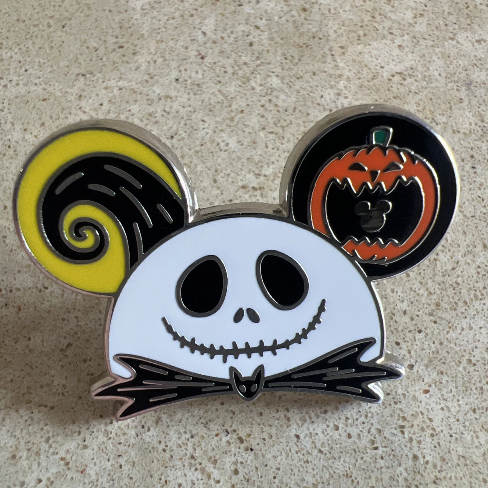 Disney Nightmare Before Christmas Hidden Mickey Ears Hat Jack Skellington PIN