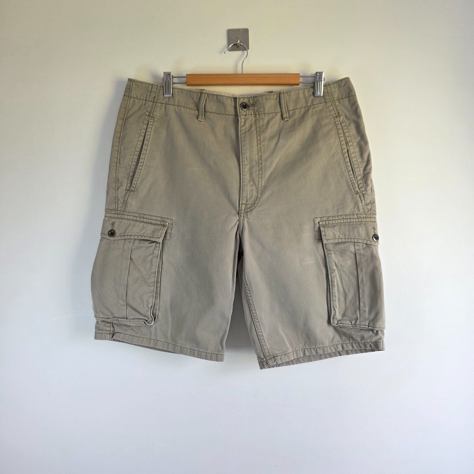 Levi's Cargo Shorts W37 Beige Utility Combat Cargo Shorts Mens Cotton image 4